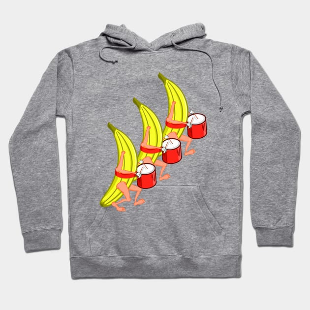 Banana Drummers Hoodie by mailboxdisco